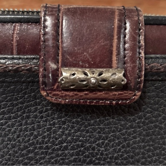 Vintage Brighton Pebble Black‎ Brown Leather Wallet - Picture 14 of 16
